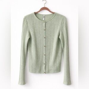 Light Green Long Sleeve Top